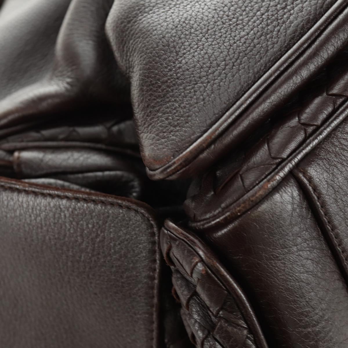 BOTTEGA VENETA INTRECCIATO Cocker Hand Bag Leather Brown Auth 185683V