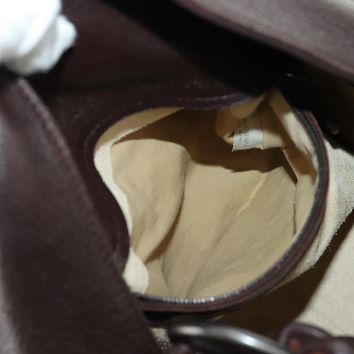 BOTTEGA VENETA INTRECCIATO Cocker Hand Bag Leather Brown Auth 185683V