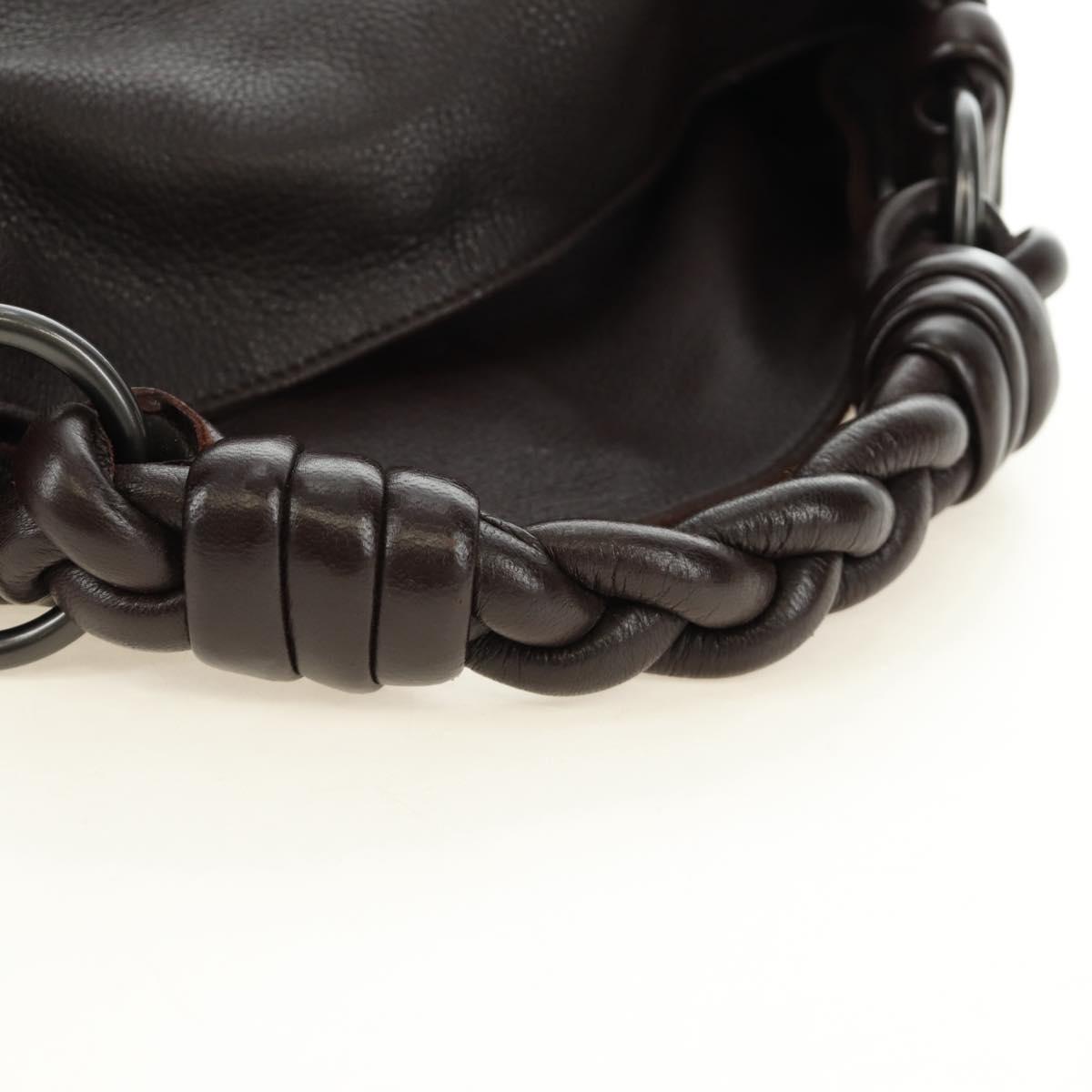 BOTTEGA VENETA INTRECCIATO Cocker Hand Bag Leather Brown Auth 185683V