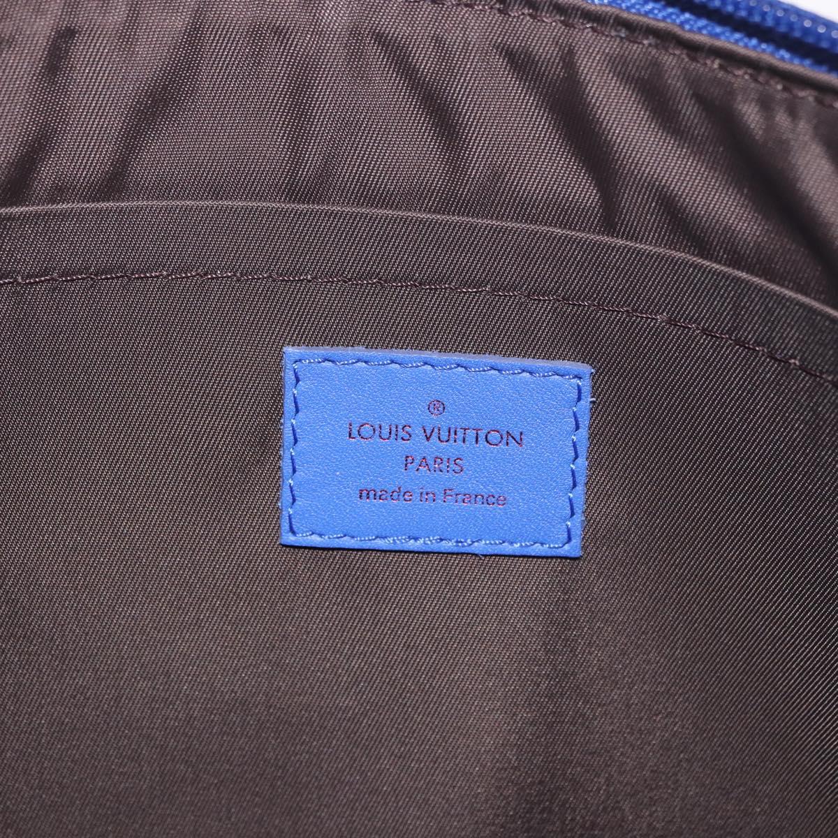 LOUIS VUITTON Monogram Pochette Apollo Clutch Bag Blue M63048 LV Auth 185686