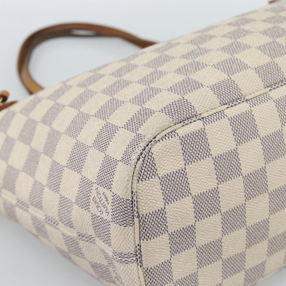 LOUIS VUITTON Damier Azur Neverfull PM Tote Bag N41362 LV Auth 185688