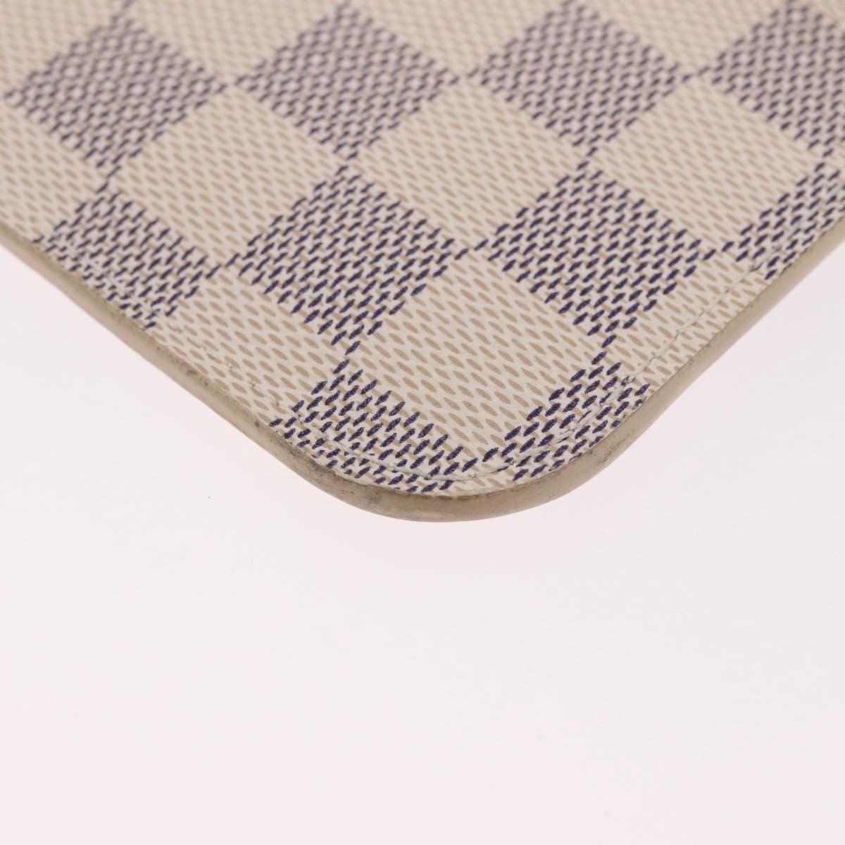 LOUIS VUITTON Damier Azur Neverfull PM Pouch Accessory Pouch LV Auth 185689