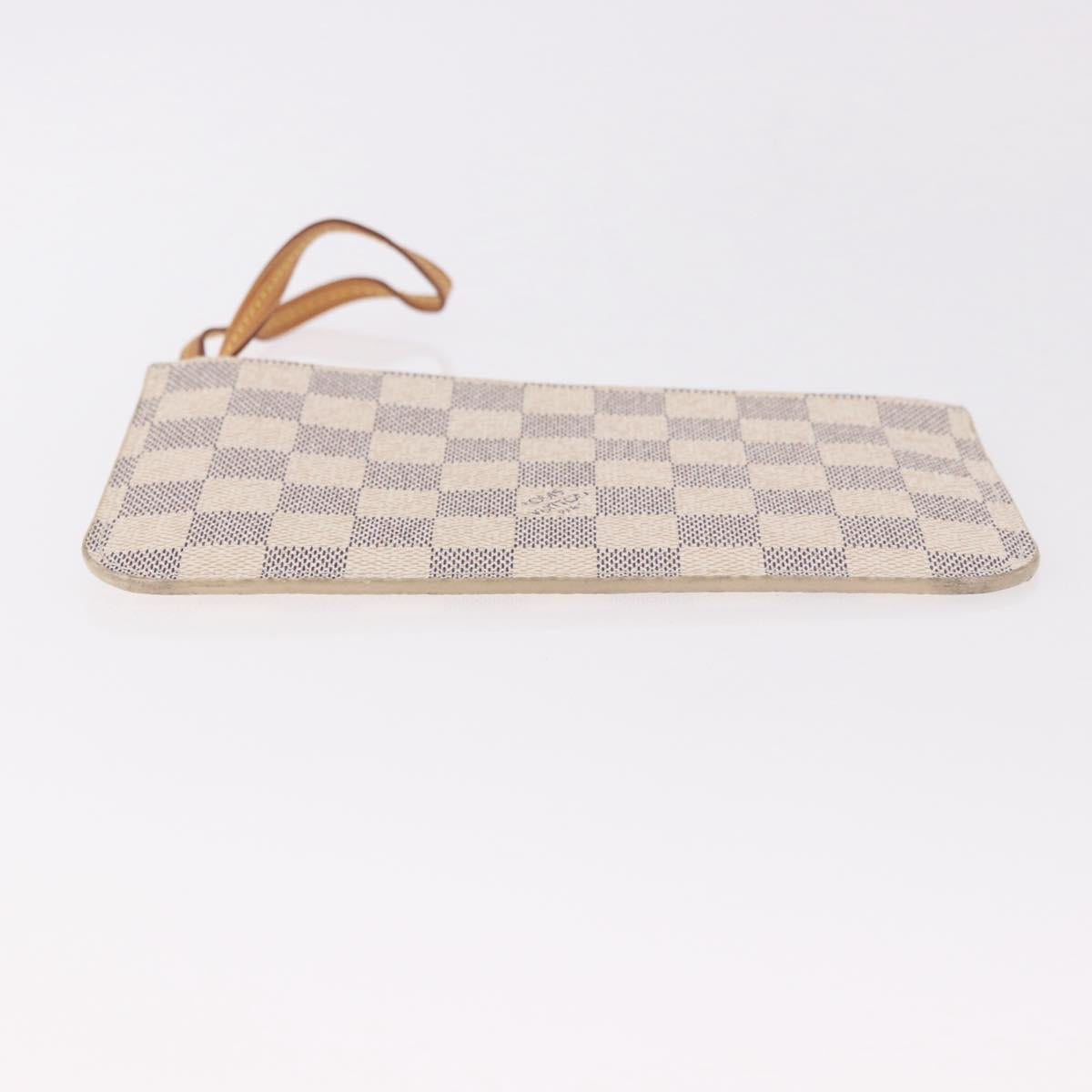 LOUIS VUITTON Damier Azur Neverfull PM Pouch Accessory Pouch LV Auth 185689