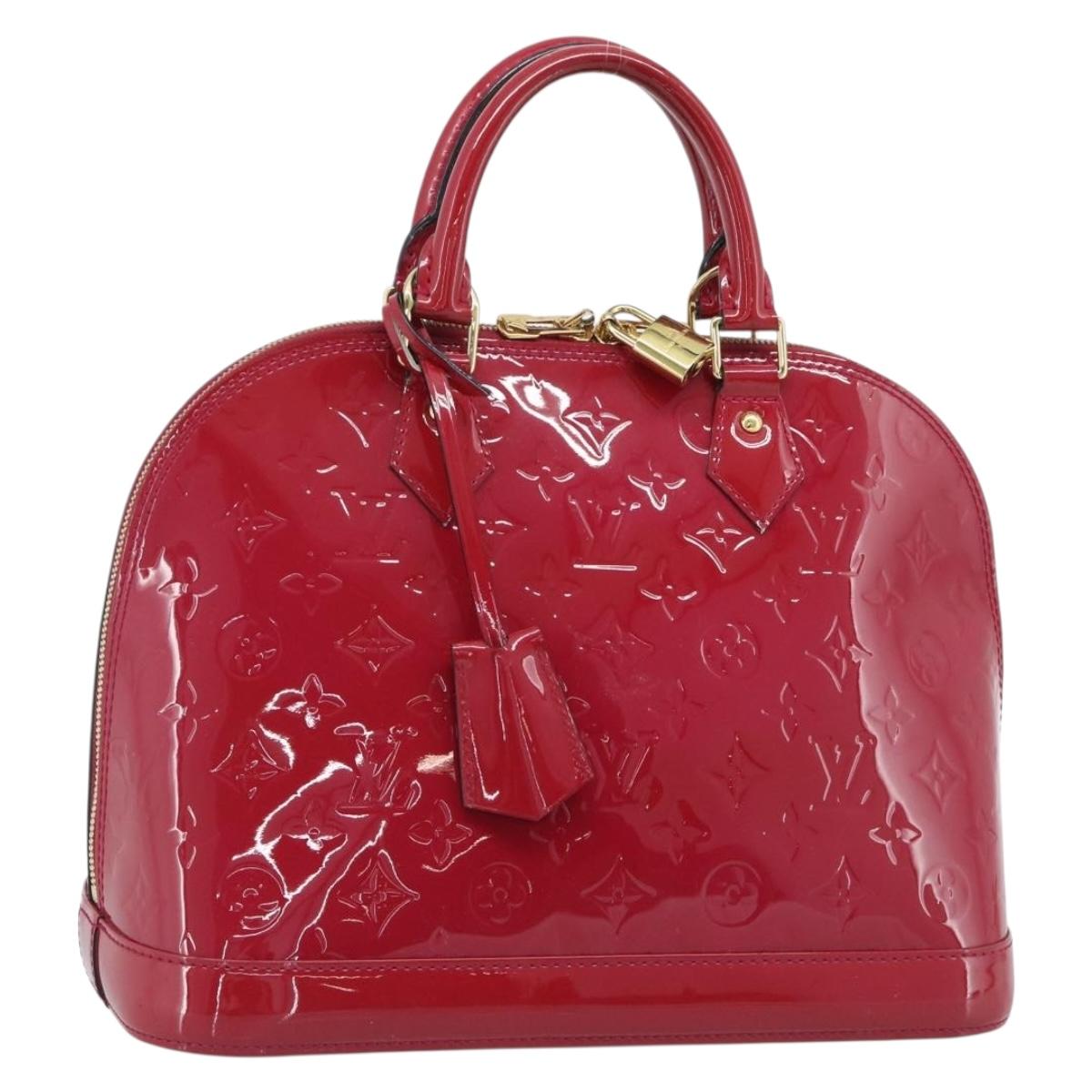 LOUIS VUITTON Monogram Vernis Alma PM Hand Bag Pink M50561 LV Auth 185695A