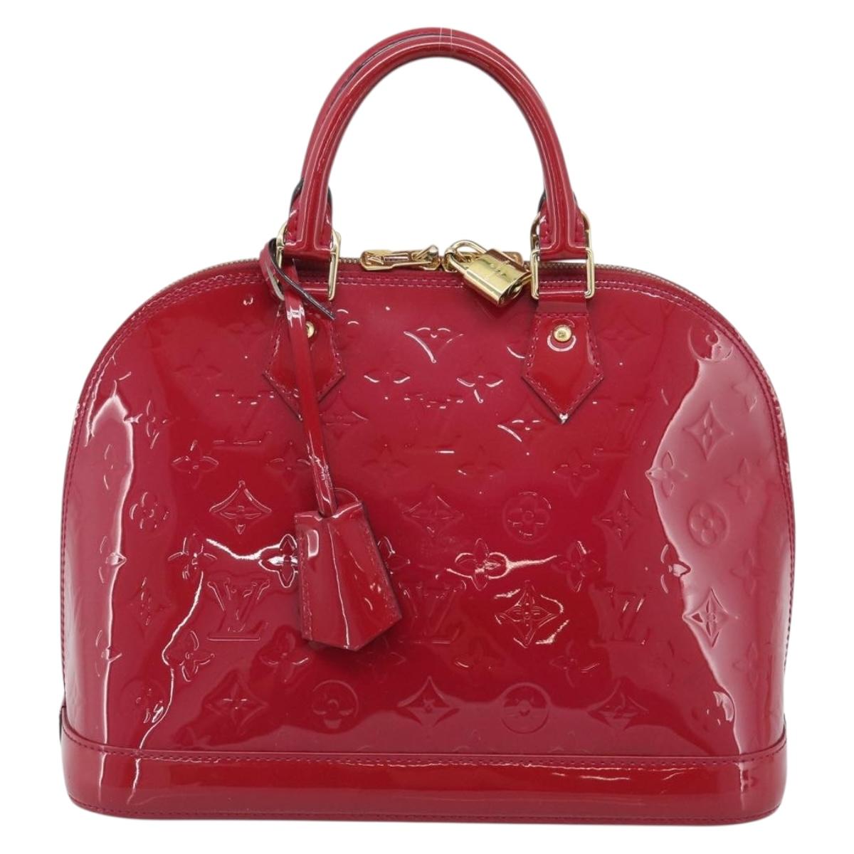 LOUIS VUITTON Monogram Vernis Alma PM Hand Bag Pink M50561 LV Auth 185695A