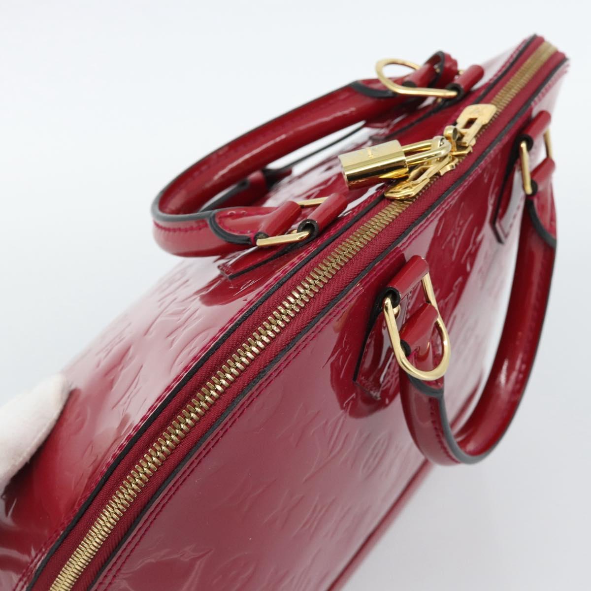 LOUIS VUITTON Monogram Vernis Alma PM Hand Bag Pink M50561 LV Auth 185695A