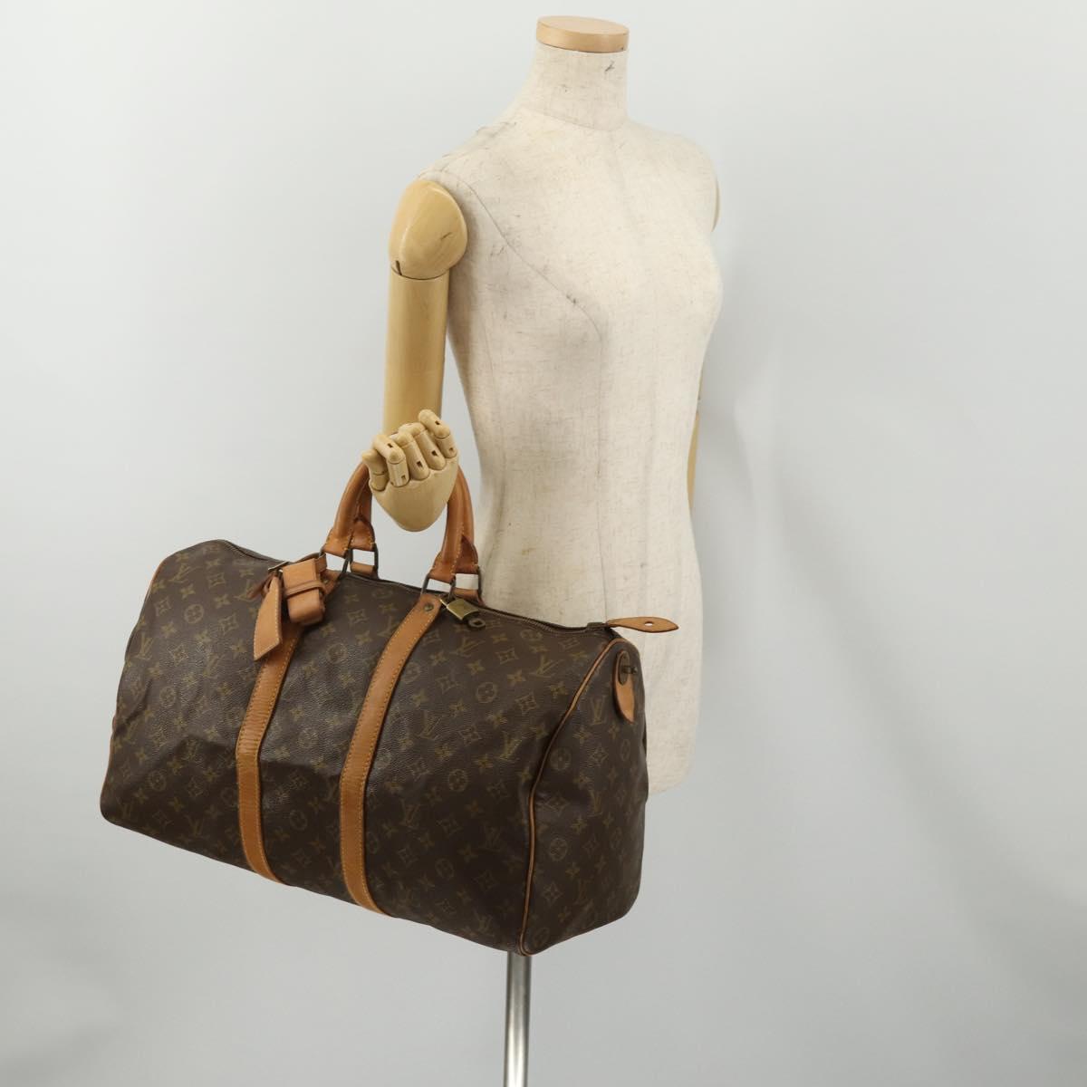 LOUIS VUITTON Monogram Keepall 45 Boston Bag M41428 LV Auth 185697A