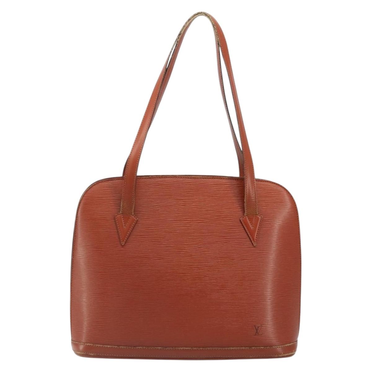 LOUIS VUITTON Epi Lussac Shoulder Bag Brown M52283 LV Auth 185704
