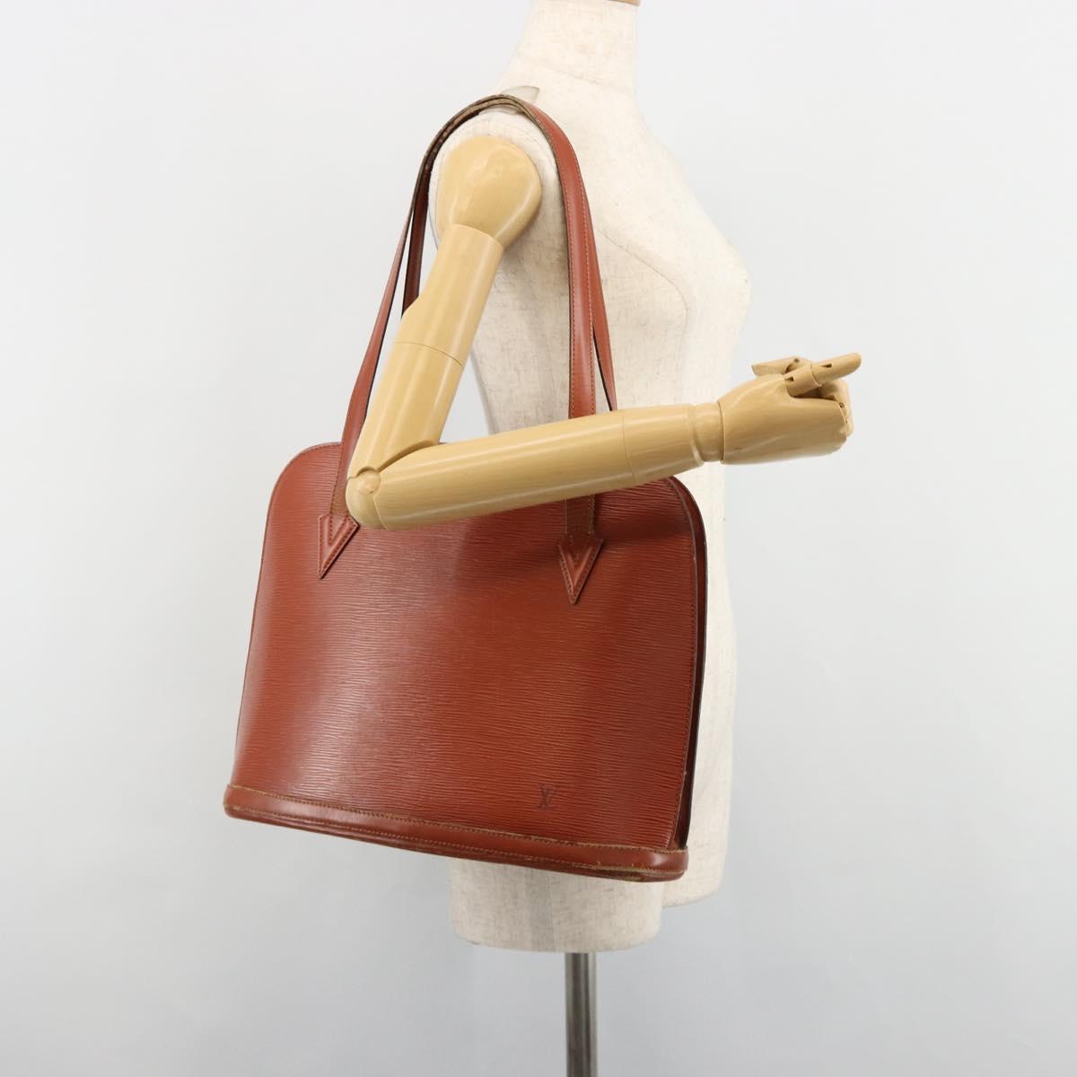 LOUIS VUITTON Epi Lussac Shoulder Bag Brown M52283 LV Auth 185704