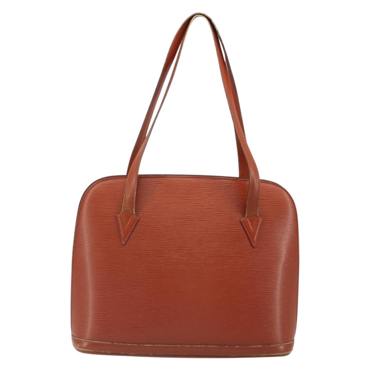 LOUIS VUITTON Epi Lussac Shoulder Bag Brown M52283 LV Auth 185704