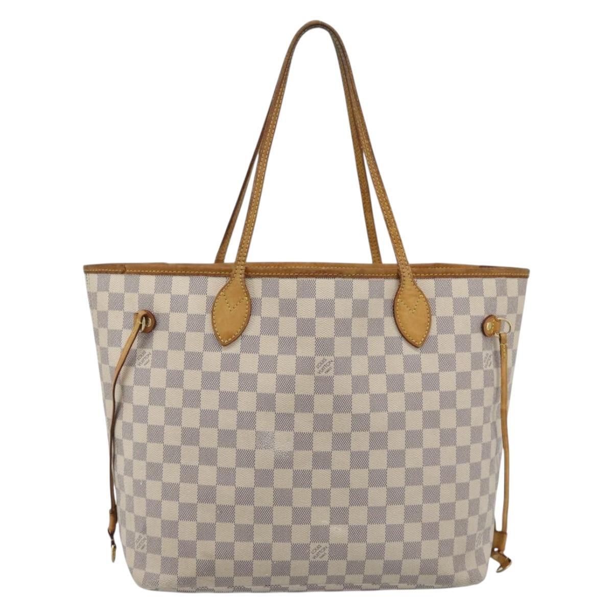LOUIS VUITTON Damier Azur Neverfull MM Tote Bag N41605 LV Auth 185706A
