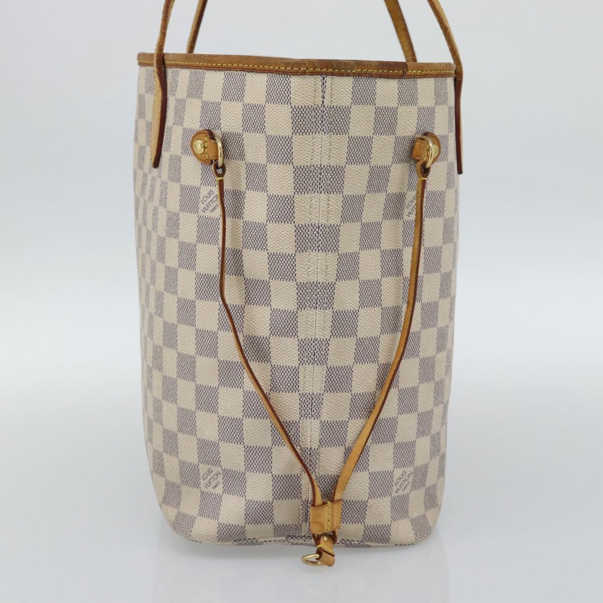 LOUIS VUITTON Damier Azur Neverfull MM Tote Bag N41605 LV Auth 185706A