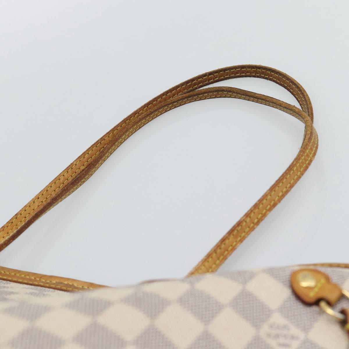 LOUIS VUITTON Damier Azur Neverfull MM Tote Bag N41605 LV Auth 185706A