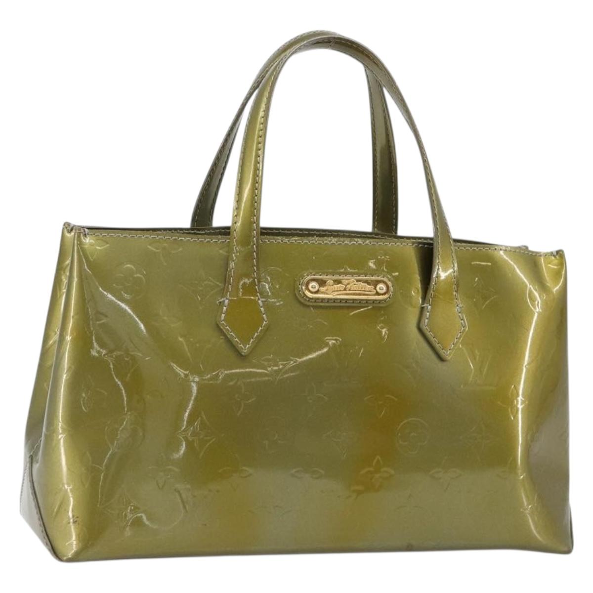 LOUIS VUITTON Vernis Wilshire PM Hand Bag Veil Amplession M91643 LV Auth 185720