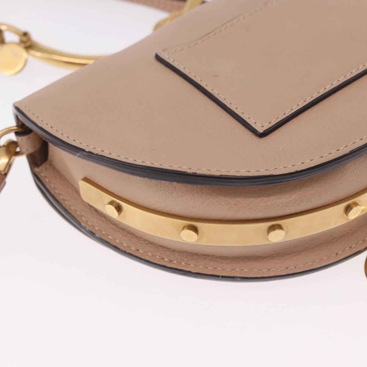 Chloe Nile Hand Bag Leather 2way Pink Gold Auth 185728A