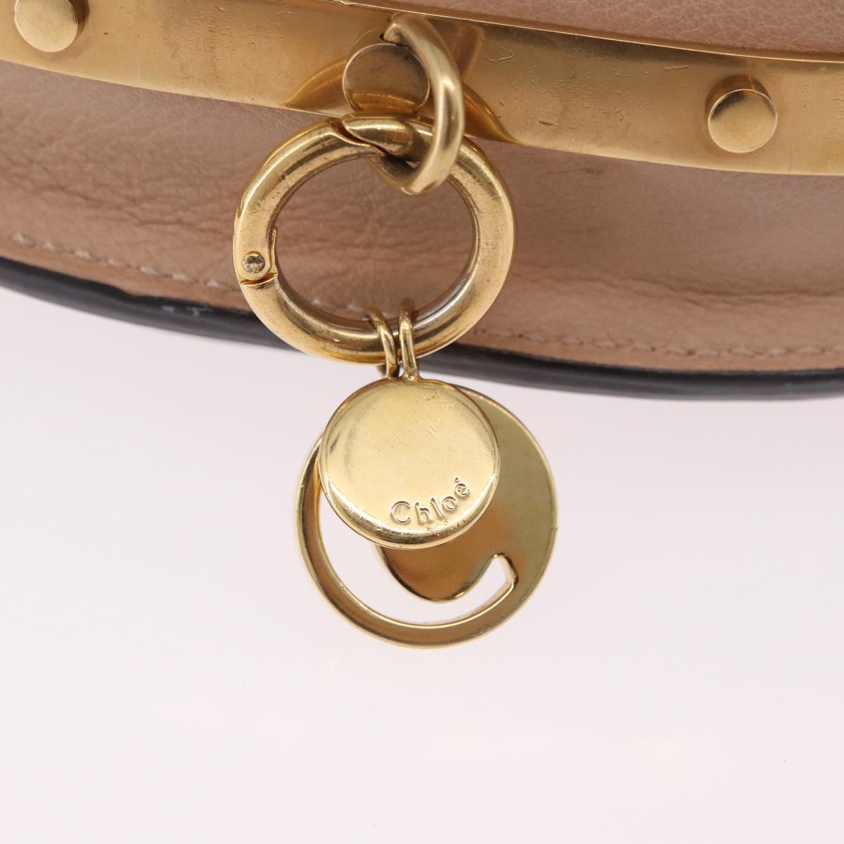 Chloe Nile Hand Bag Leather 2way Pink Gold Auth 185728A