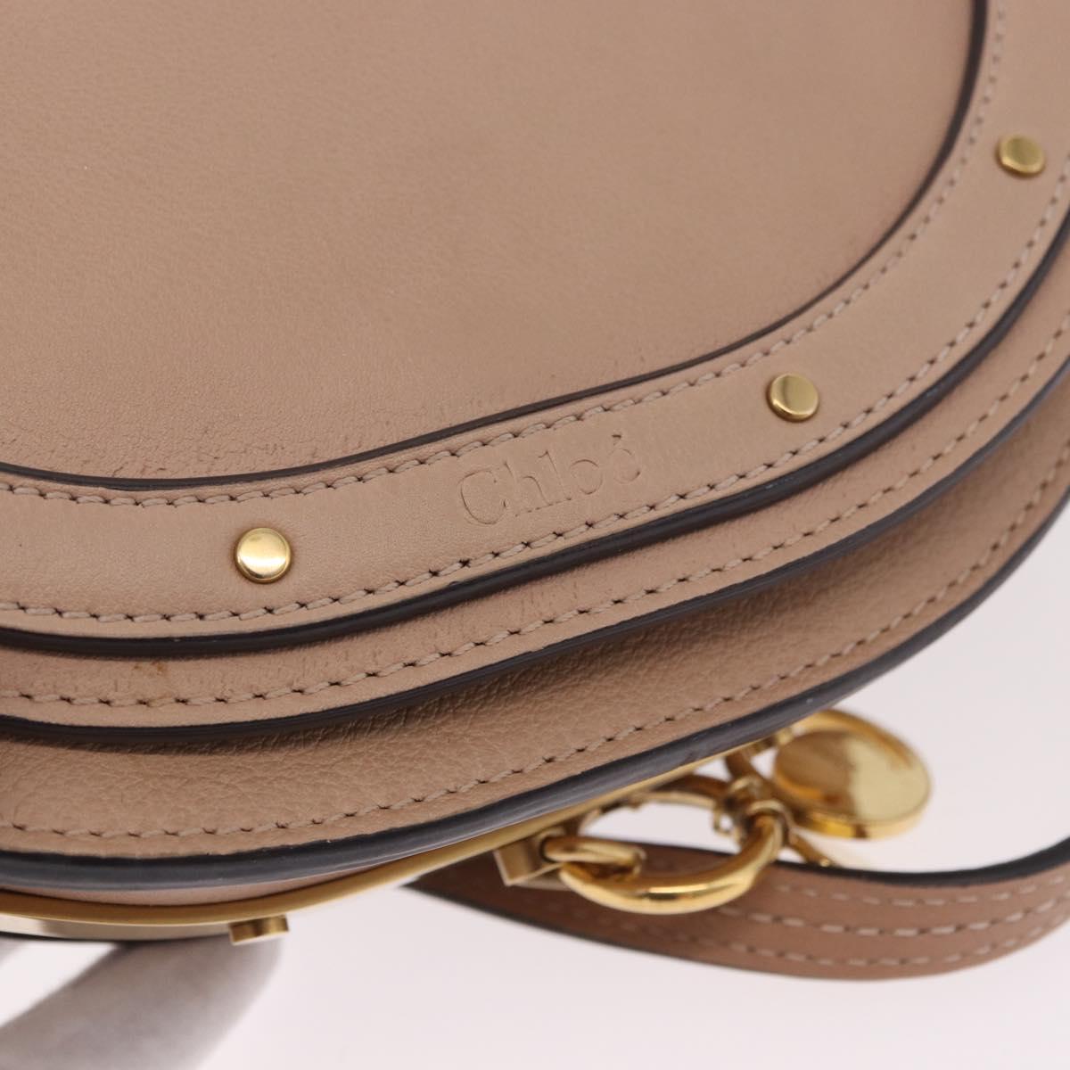 Chloe Nile Hand Bag Leather 2way Pink Gold Auth 185728A
