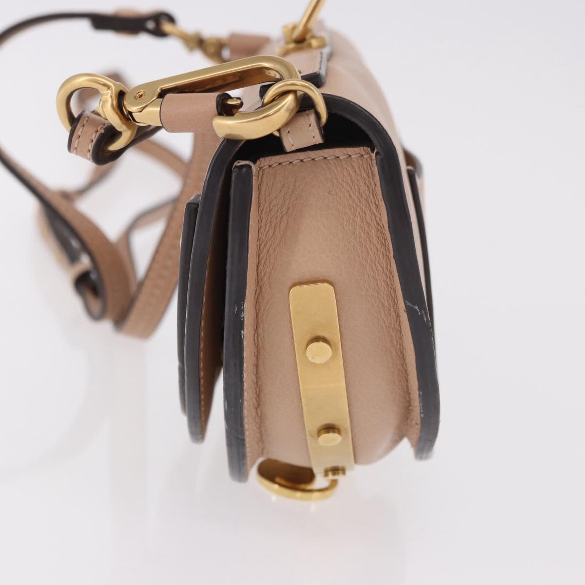 Chloe Nile Hand Bag Leather 2way Pink Gold Auth 185728A