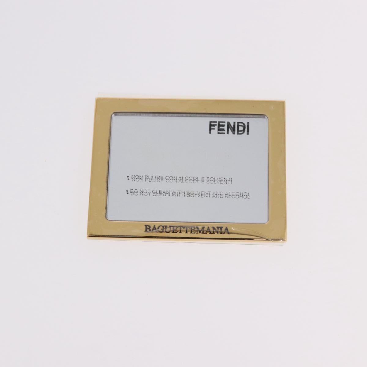 FENDI Mamma Baguette Shoulder Bag Leather Ivory Gold Auth 185734SAM