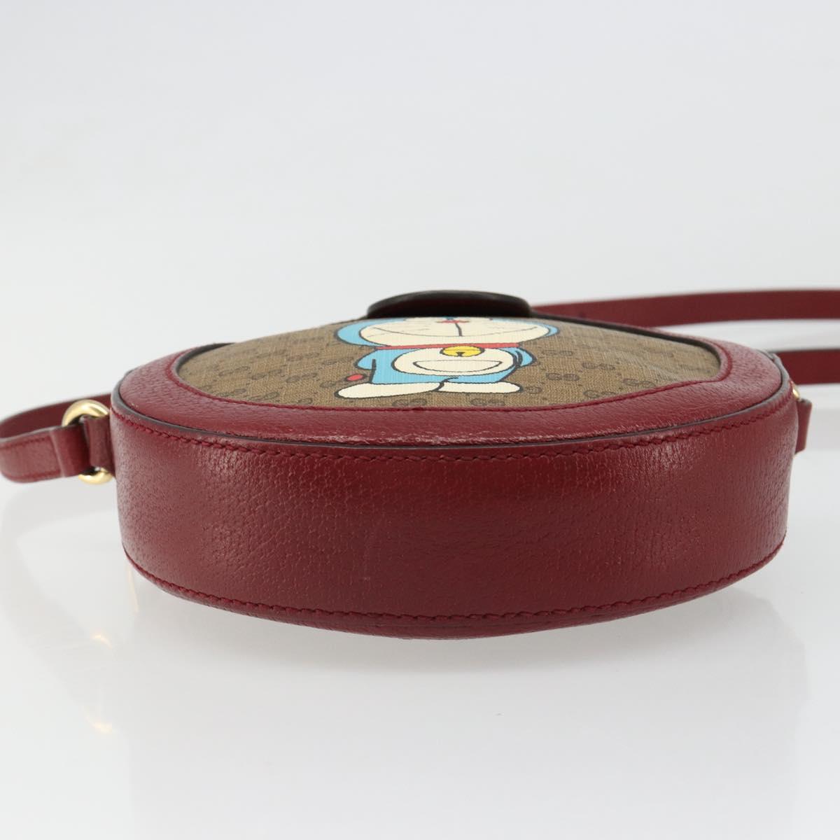 GUCCI Micro GG Supreme Doraemon Collaboration Bag PVC Beige 625216 Auth 185736M