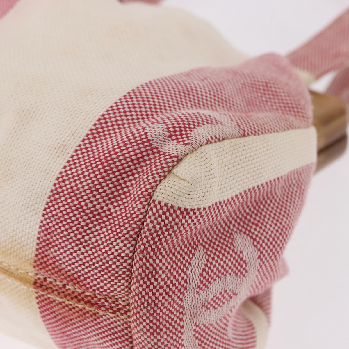 CHANEL Hand Bag Canvas Pink Gold CC Auth 185742A