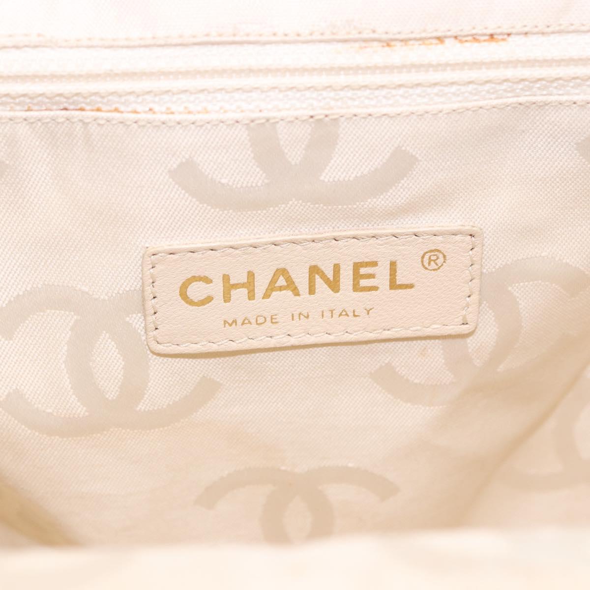 CHANEL Hand Bag Canvas Pink Gold CC Auth 185742A