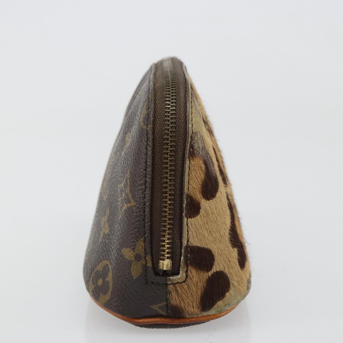 LOUIS VUITTON Monogram Leopard Azzedine Alaïa Alma Pouch M99032 LV Auth 185752A
