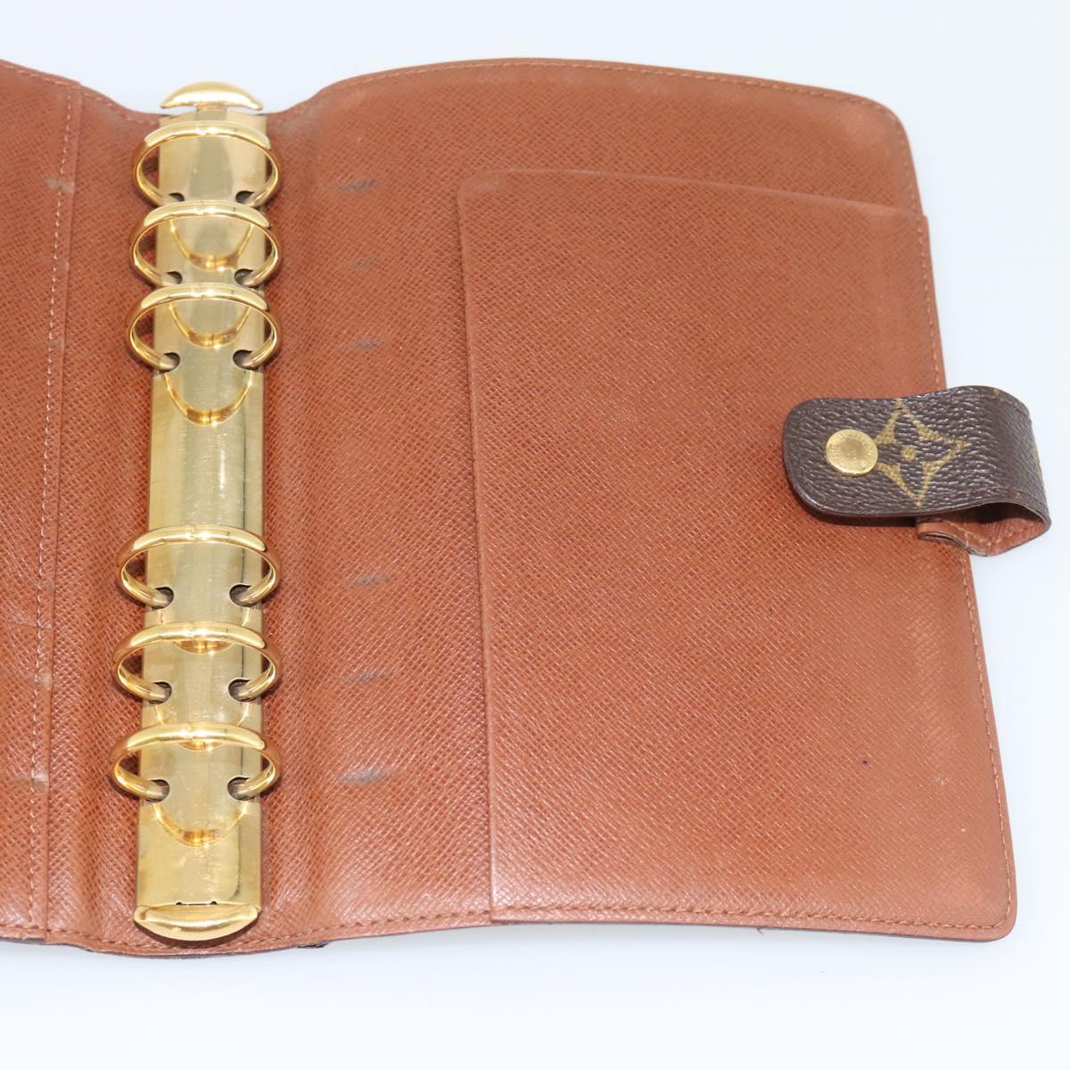 LOUIS VUITTON Monogram Agenda MM Day Planner Cover R20105 LV Auth 185755A