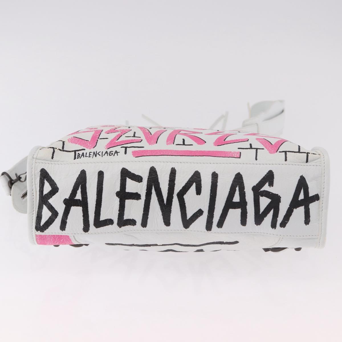 BALENCIAGA Classic Mini City Graphics Bag Leather 2way 431621 Auth 185758SAM
