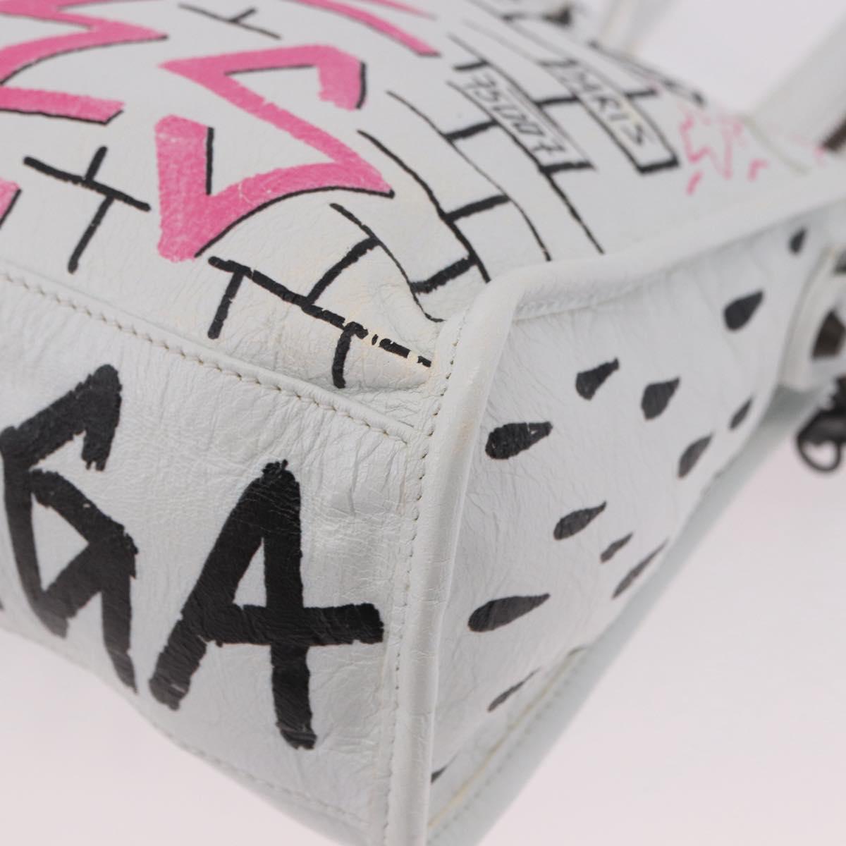 BALENCIAGA Classic Mini City Graphics Bag Leather 2way 431621 Auth 185758SAM