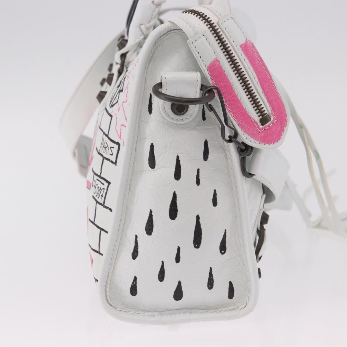 BALENCIAGA Classic Mini City Graphics Bag Leather 2way 431621 Auth 185758SAM