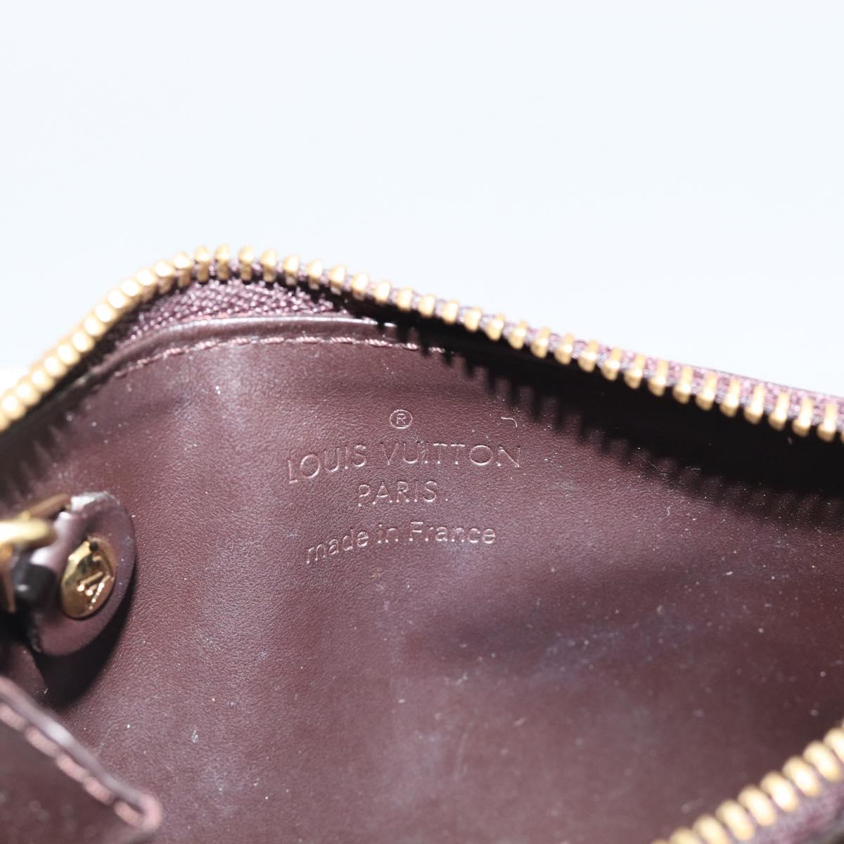 LOUIS VUITTON Monogram Vernis Pochette Cles NM Purse Amarante M93557 Auth 185763