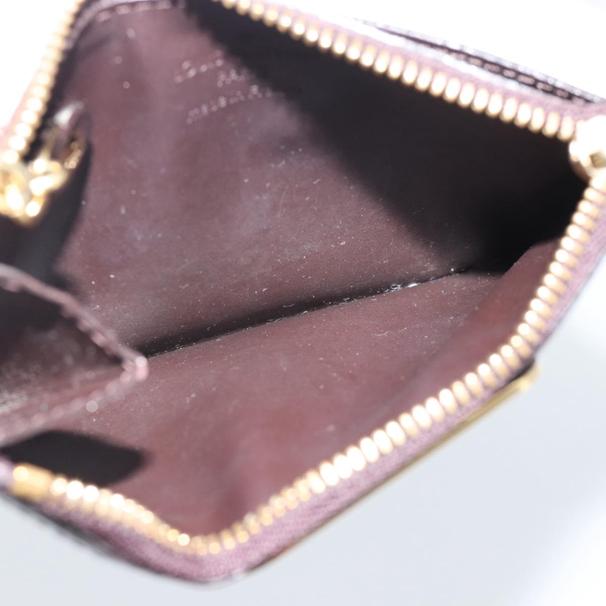 LOUIS VUITTON Monogram Vernis Pochette Cles NM Purse Amarante M93557 Auth 185763