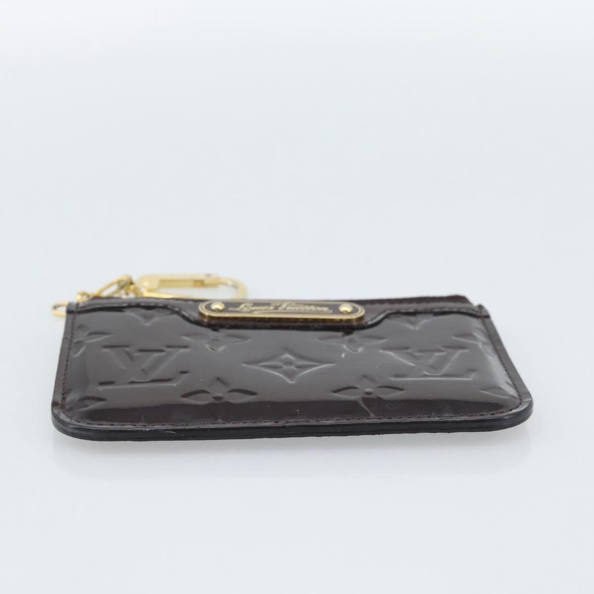 LOUIS VUITTON Monogram Vernis Pochette Cles NM Purse Amarante M93557 Auth 185763