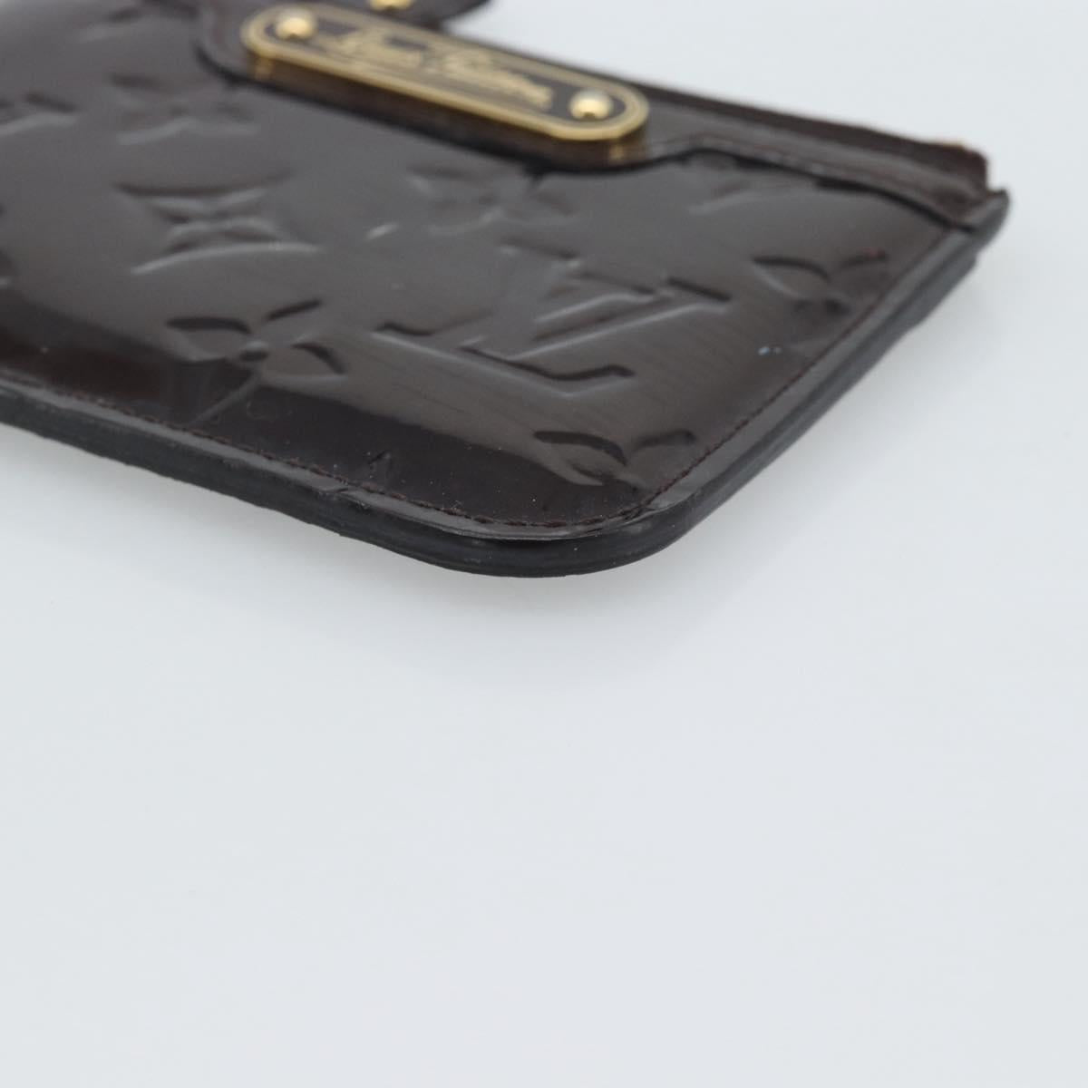 LOUIS VUITTON Monogram Vernis Pochette Cles NM Purse Amarante M93557 Auth 185763