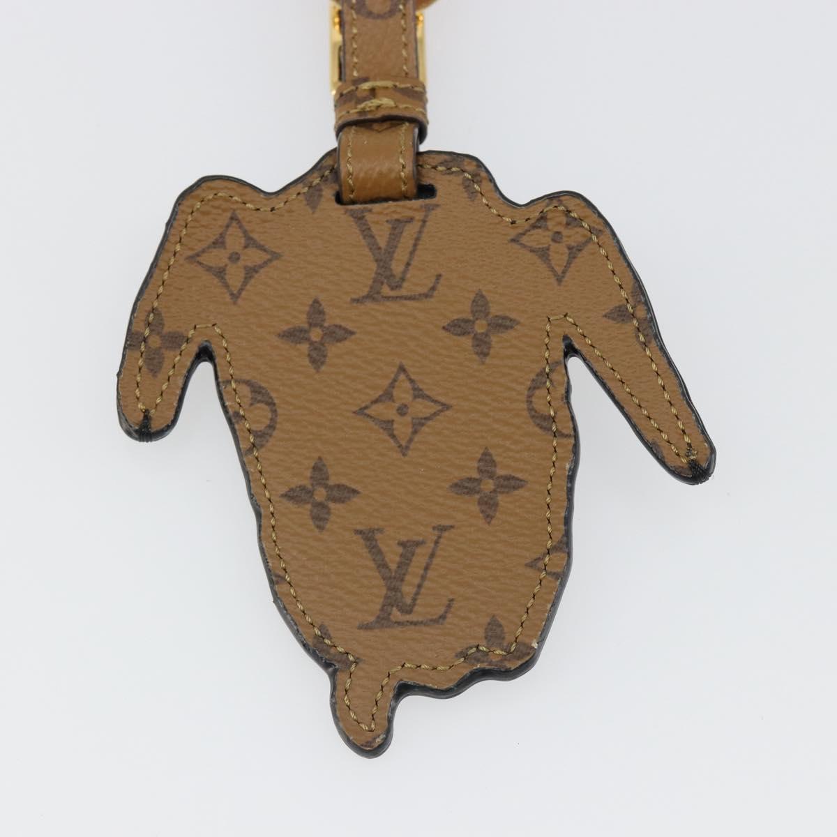 LOUIS VUITTON Catgram Porte Cles Porto Address Charm Black MP2281 Auth 185764M
