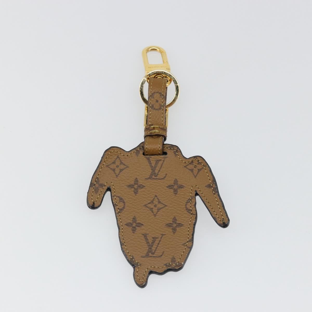 LOUIS VUITTON Catgram Porte Cles Porto Address Charm Black MP2281 Auth 185764M