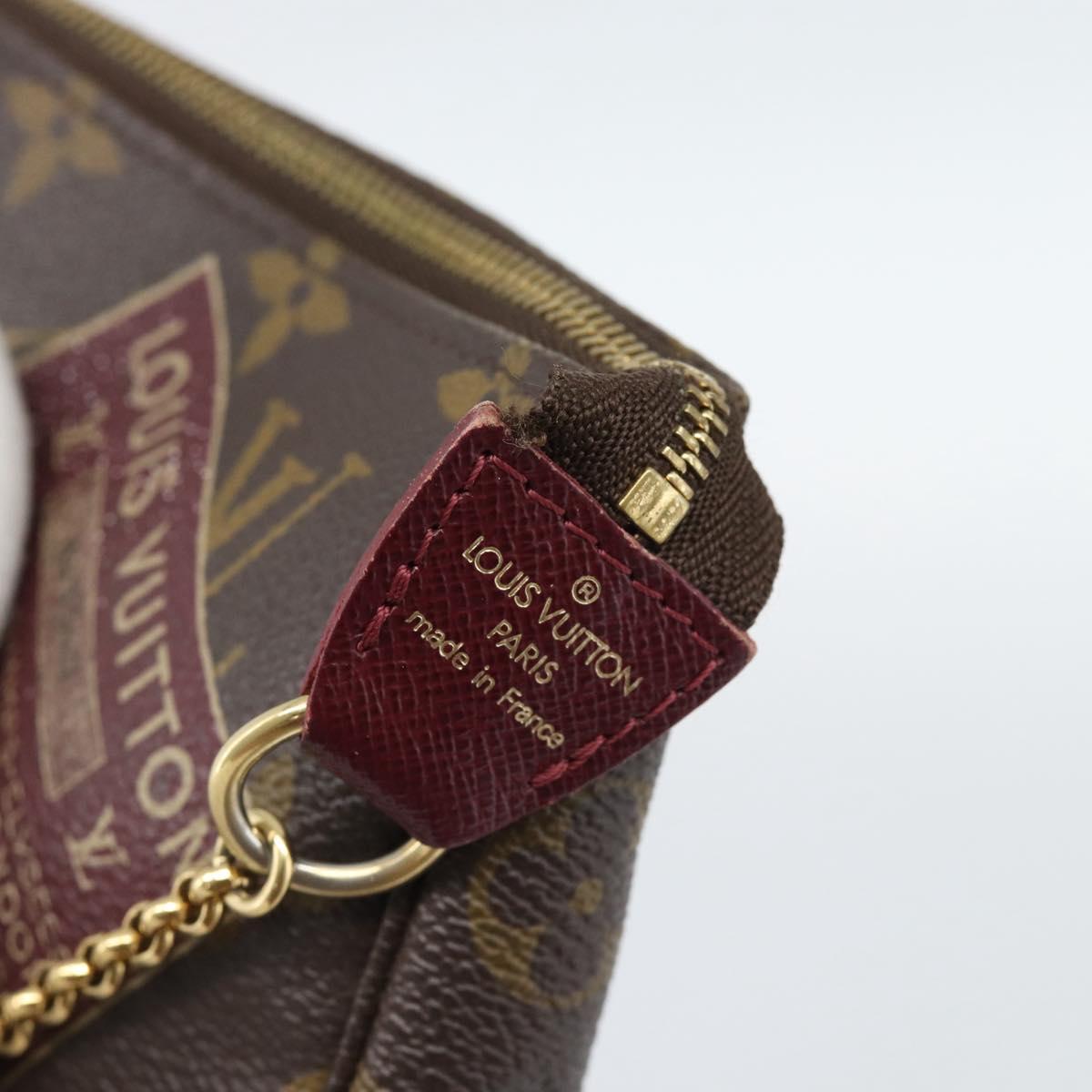 LOUIS VUITTON label Collection Mini Pochette Pouch M63798 LV Auth 185772A