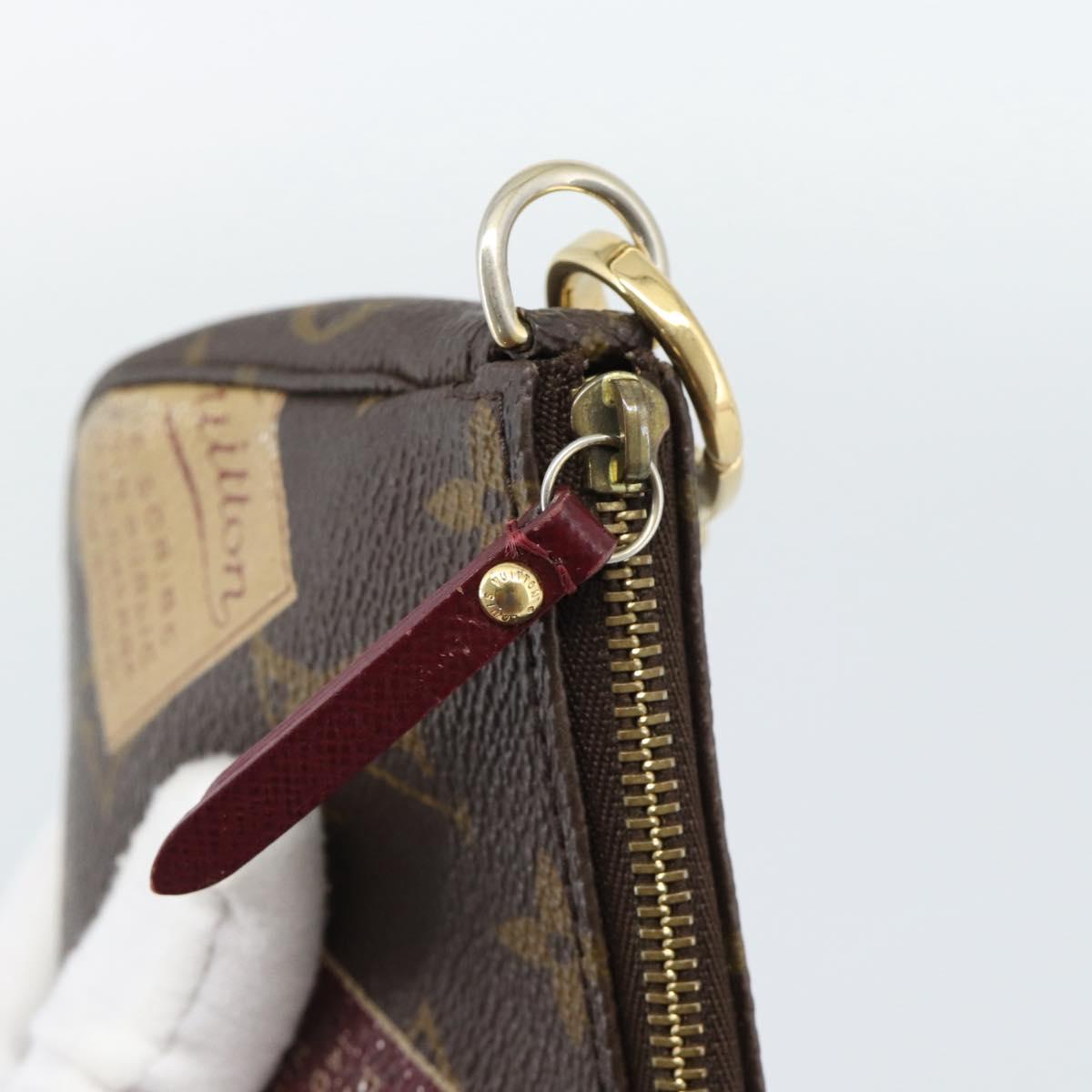 LOUIS VUITTON label Collection Mini Pochette Pouch M63798 LV Auth 185772A