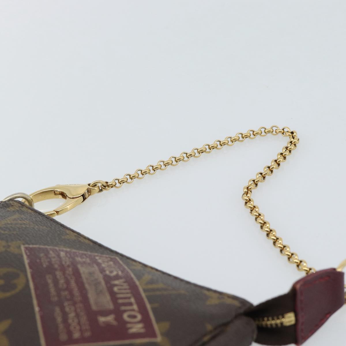 LOUIS VUITTON label Collection Mini Pochette Pouch M63798 LV Auth 185772A