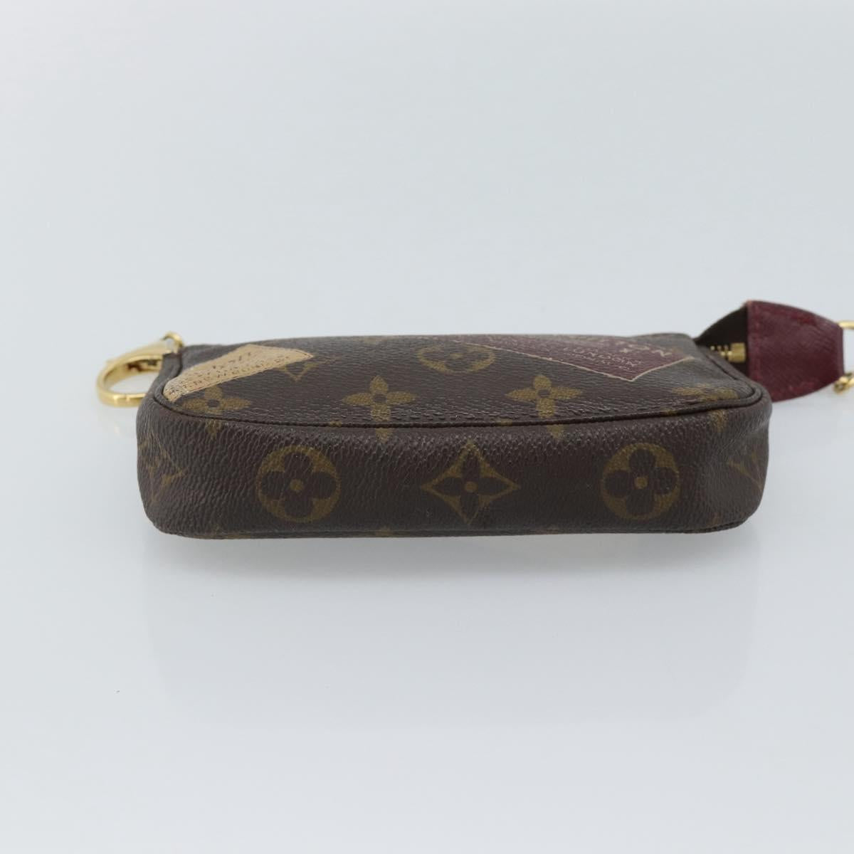 LOUIS VUITTON label Collection Mini Pochette Pouch M63798 LV Auth 185772A