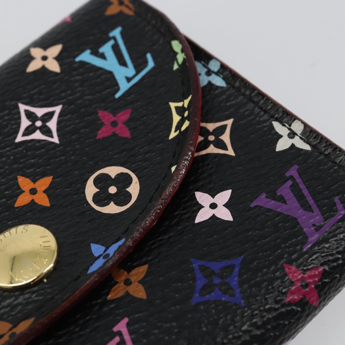 LOUIS VUITTON Multicolor Envelope Carte de Visite Case Black M66561 Auth 185774M