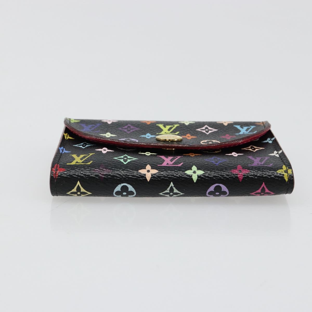 LOUIS VUITTON Multicolor Envelope Carte de Visite Case Black M66561 Auth 185774M