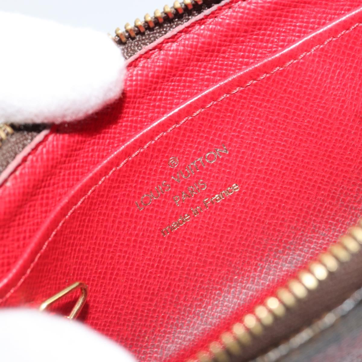 LOUIS VUITTON Damier Ebene T & B Pochette Cle Compris Purse N61742 Auth 185776
