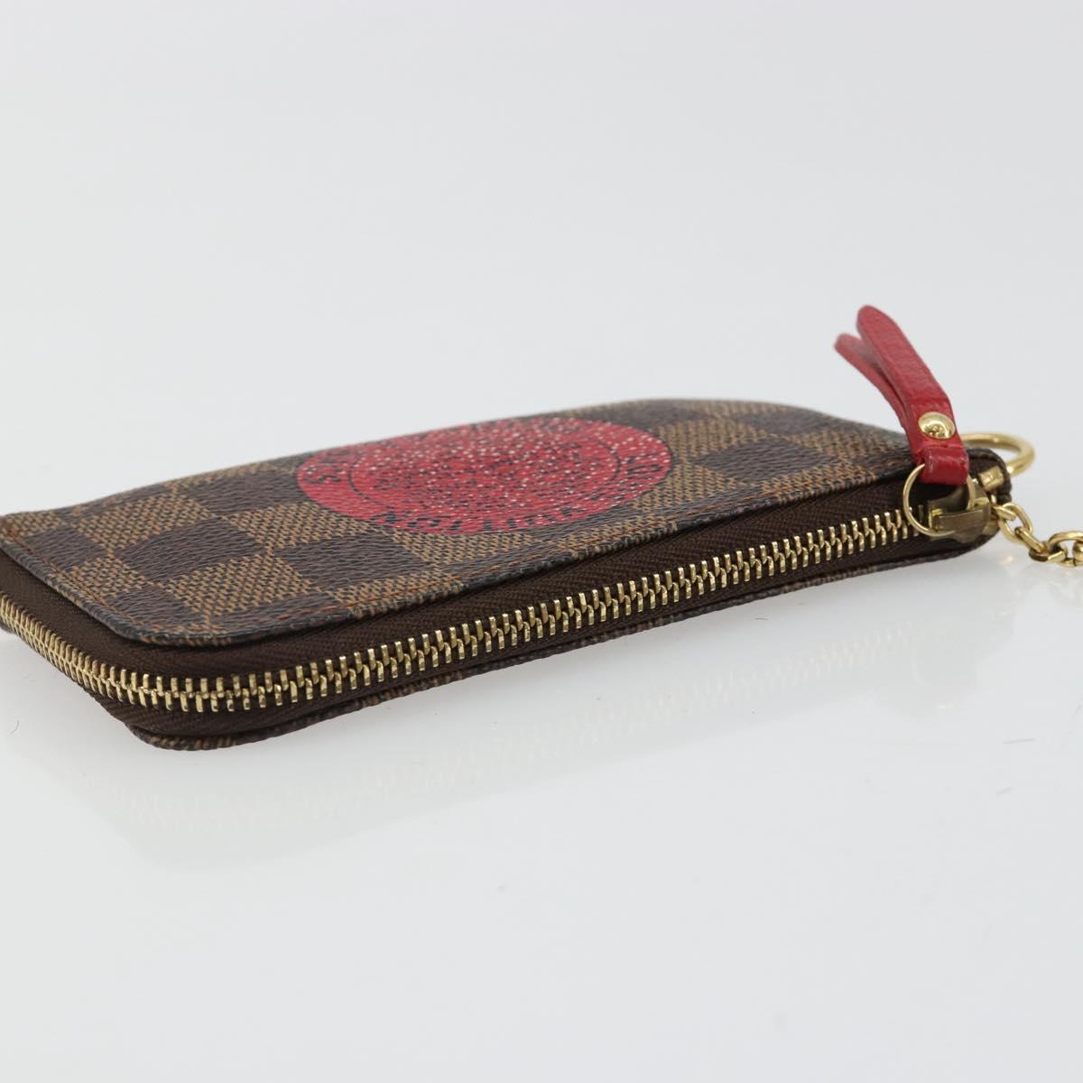 LOUIS VUITTON Damier Ebene T & B Pochette Cle Compris Purse N61742 Auth 185776