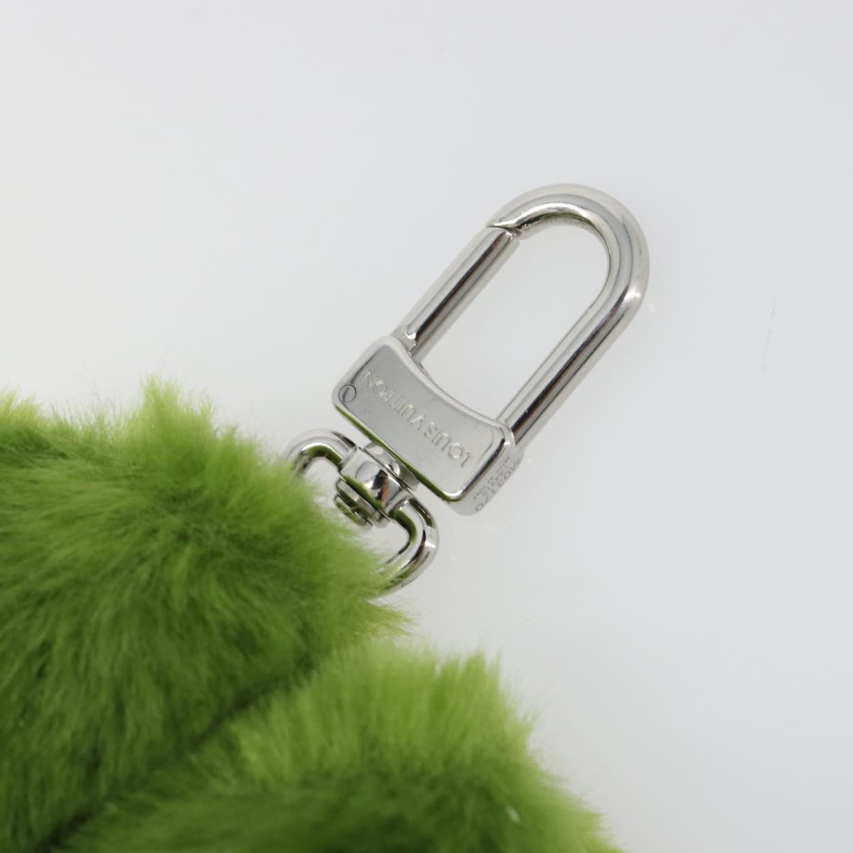 LOUIS VUITTON LV Lucky Trefoil Bag Charm Velvet Green M03170 LV Auth 185780M