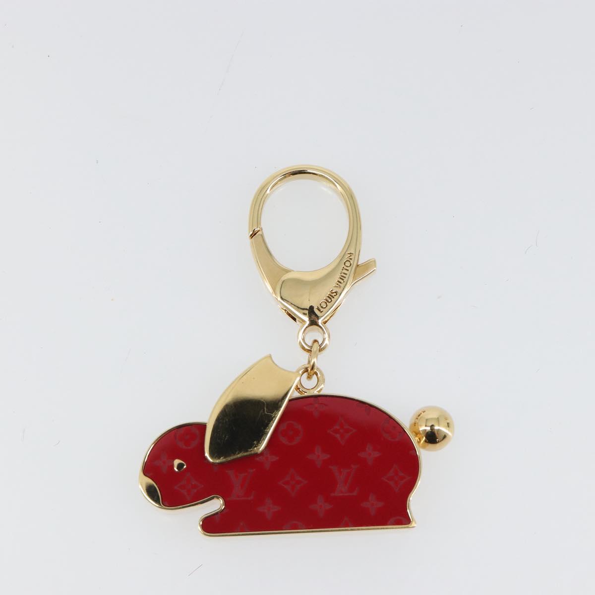 LOUIS VUITTON Bijoux Sac Animalia Lapin Charm metal Red M66129 LV Auth 185782M