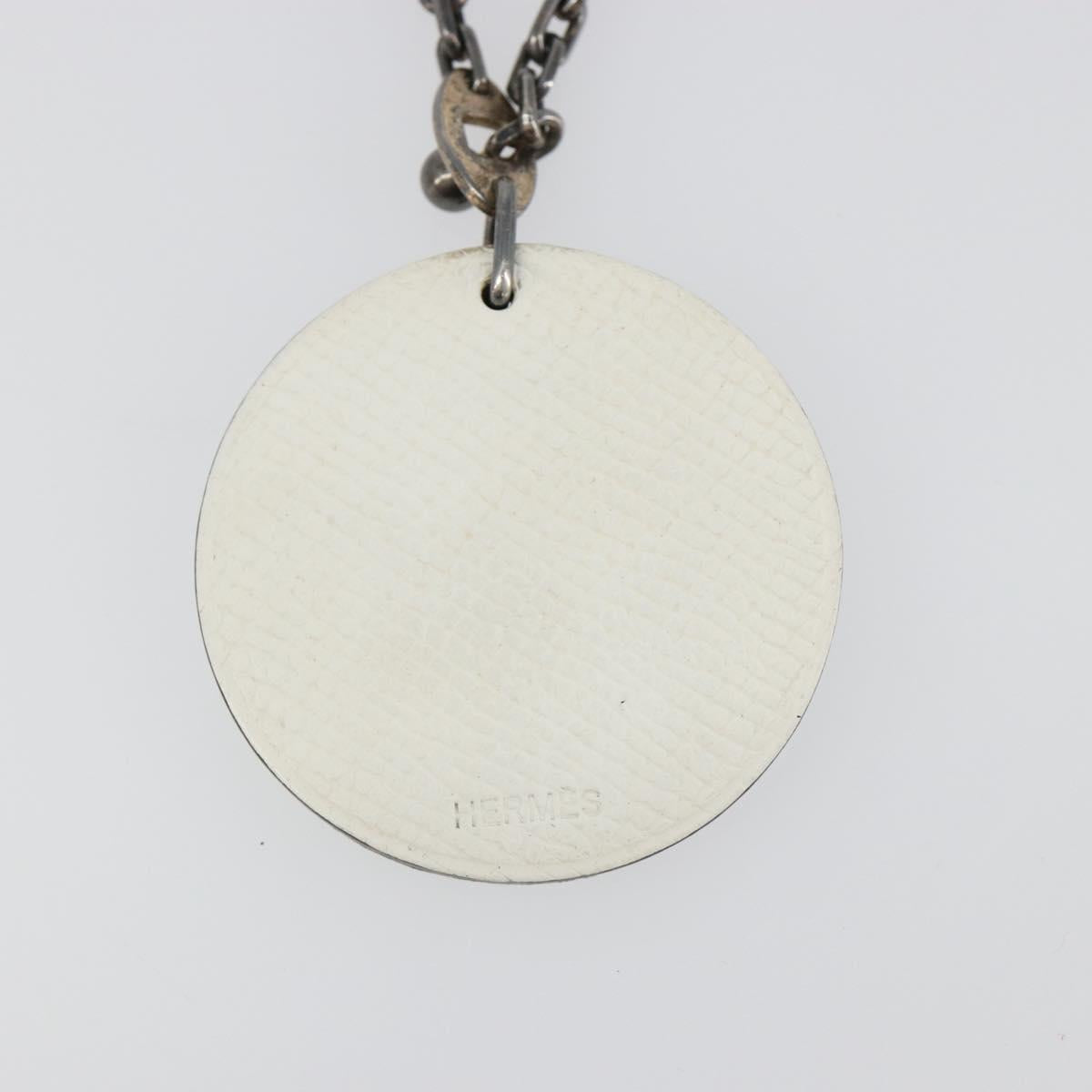 HERMES Penguin Charm Leather White Auth 185783M