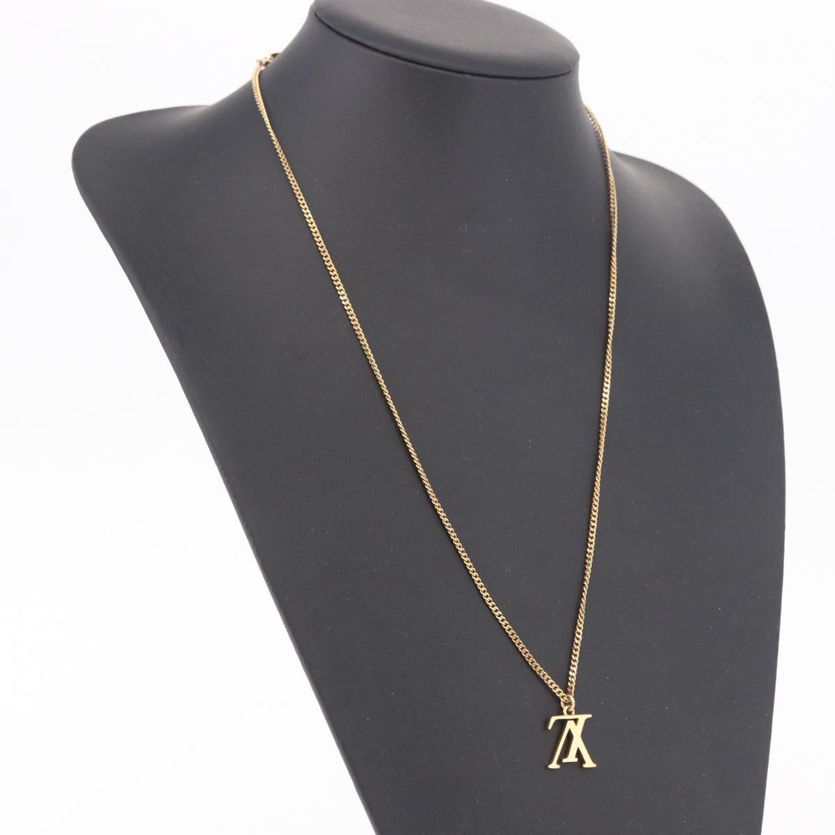 LOUIS VUITTON Collier LV Upside Down Necklace metal Gold M62682 LV Auth 185785M