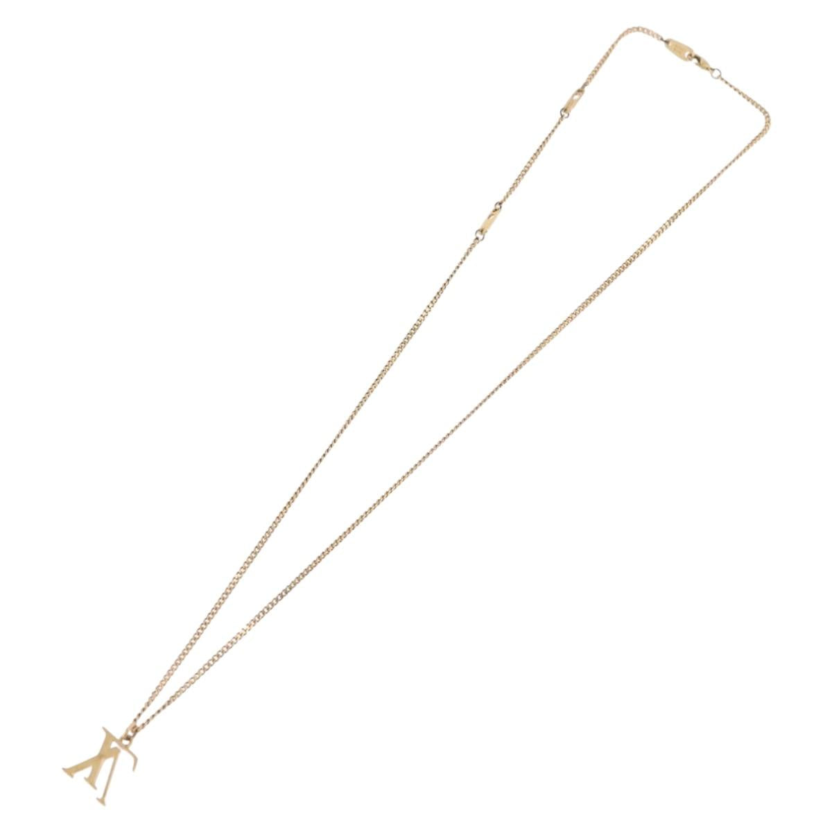 LOUIS VUITTON Collier LV Upside Down Necklace metal Gold M62682 LV Auth 185785M